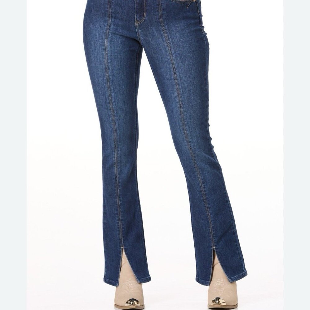 Democracy "Ab"Solution Split Seam Boot Cut Mid Ri… - image 2